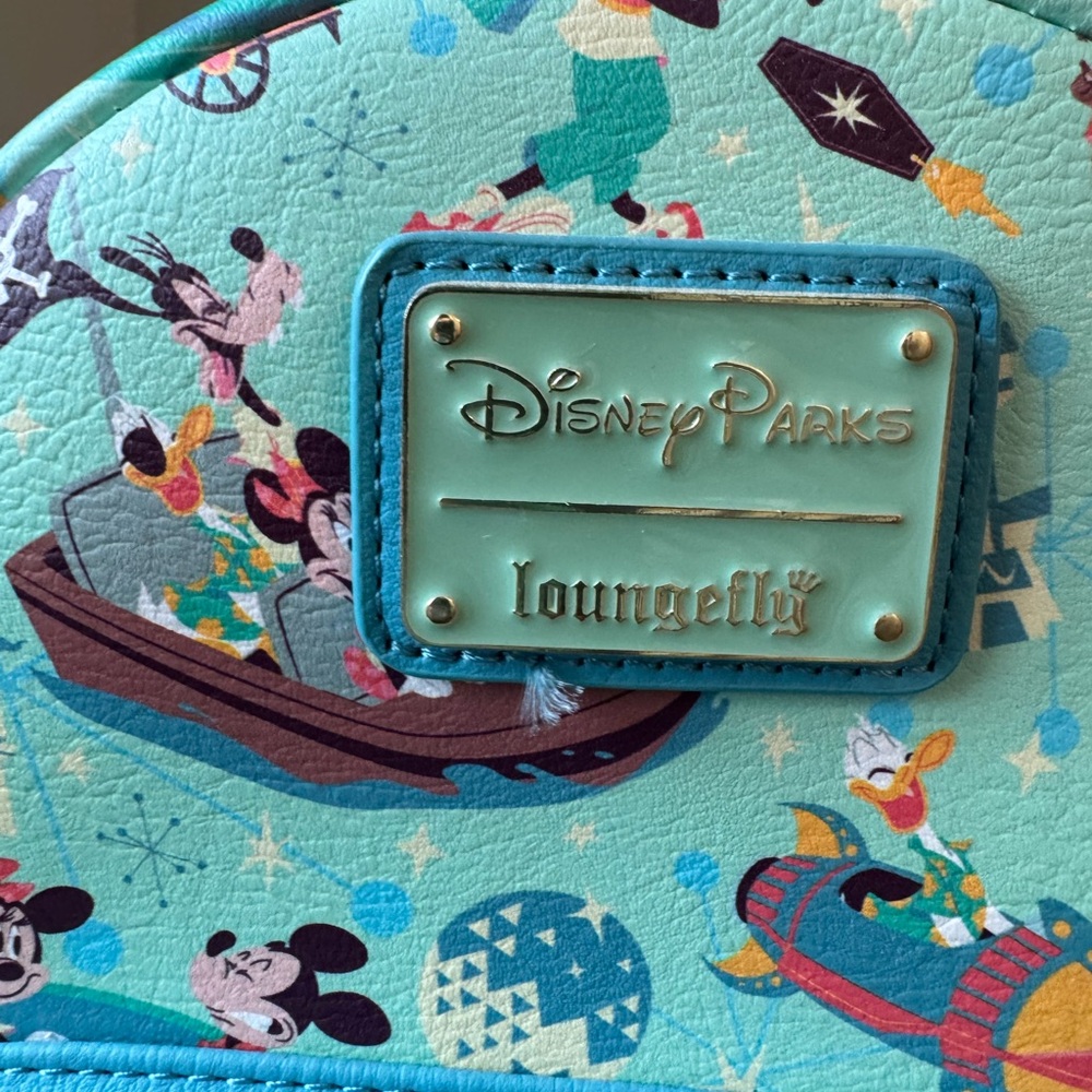 Disney “Play in the Park” merch Loungefly Backpack - Teal - Picture 7 of 7